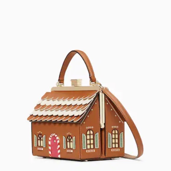 🆕 Kate Spade Handbag Gingerbread House Crossbody Christmas Holiday Festive - Picture 2 of 5